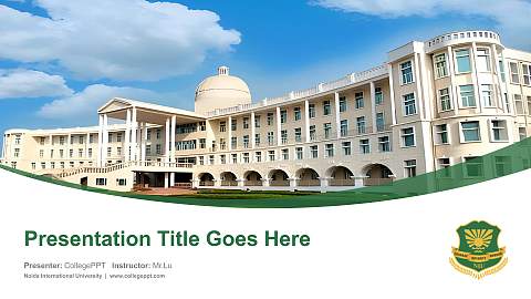 Noida International University Course/Courseware Creation PPT Template