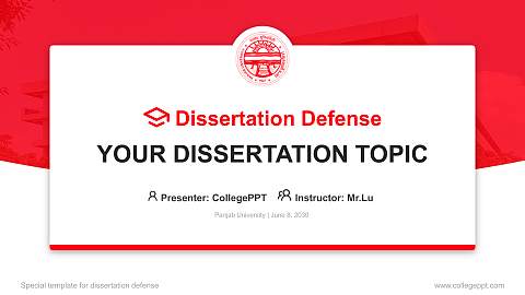 Panjab University Graduation Thesis Defense PPT Template