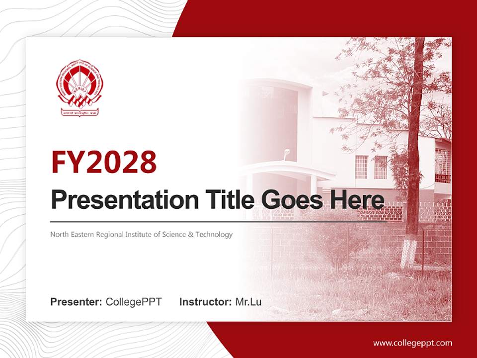 North Eastern Regional Institute of Science & Technology Academic Presentation/Research Findings Report PPT Template4:3 ratio PPT effect preview image5