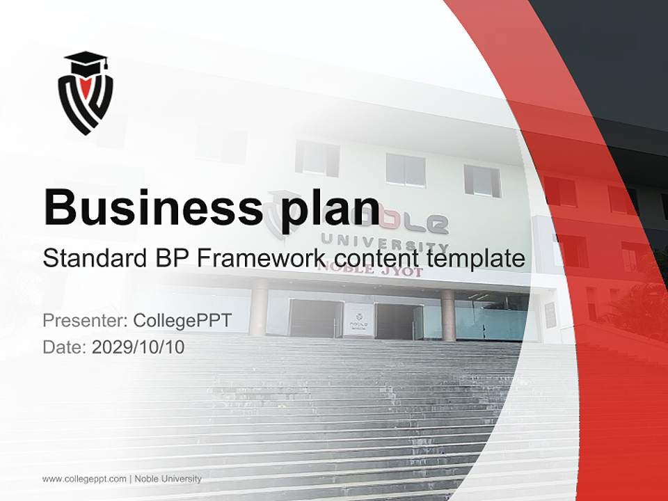 Noble University Competition/Entrepreneurship Contest PPT Template4:3 ratio PPT effect preview image9