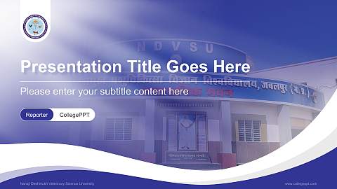 Nanaji Deshmukh Veterinary Science University Lecture Sharing and Networking Event PPT Template