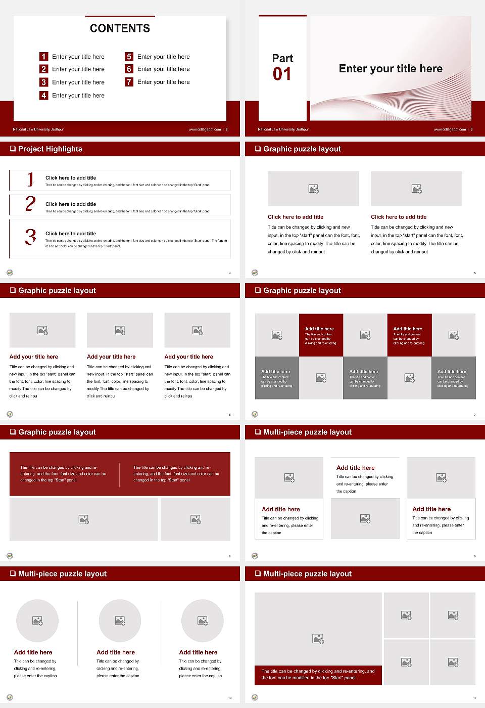 National Law University, Jodhpur General PPT Template16:9 ratio PPT effect preview image2