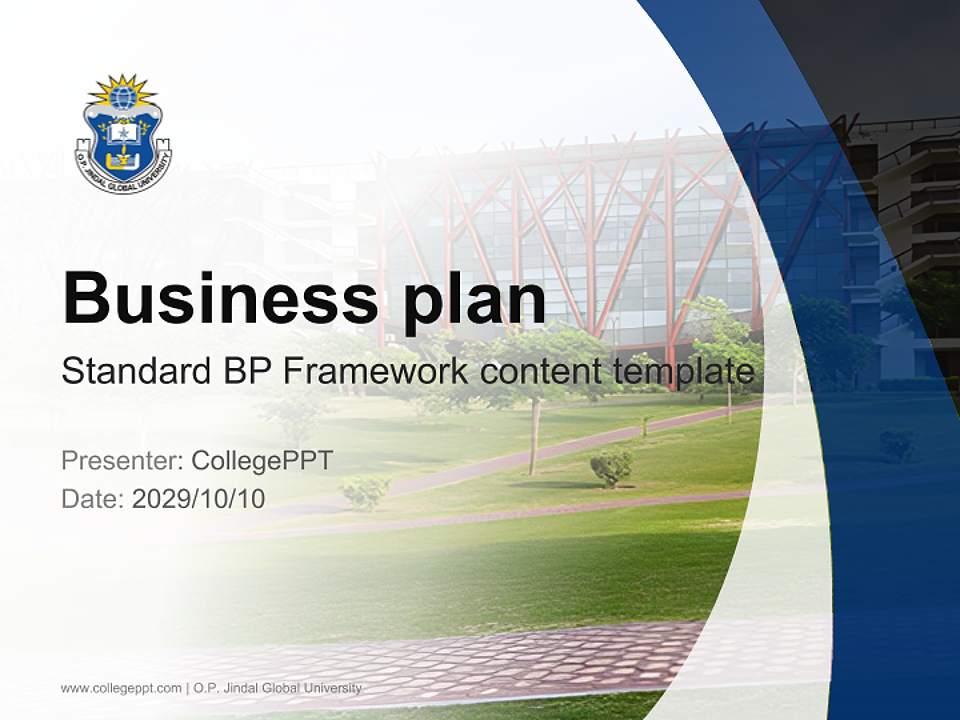 O.P. Jindal Global University Competition/Entrepreneurship Contest PPT Template4:3 ratio PPT effect preview image9