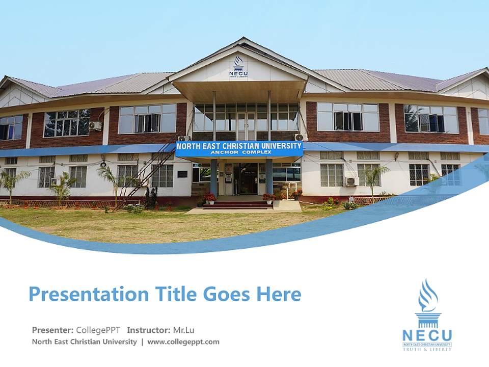 North East Christian University Course/Courseware Creation PPT Template4:3 ratio PPT effect preview image5