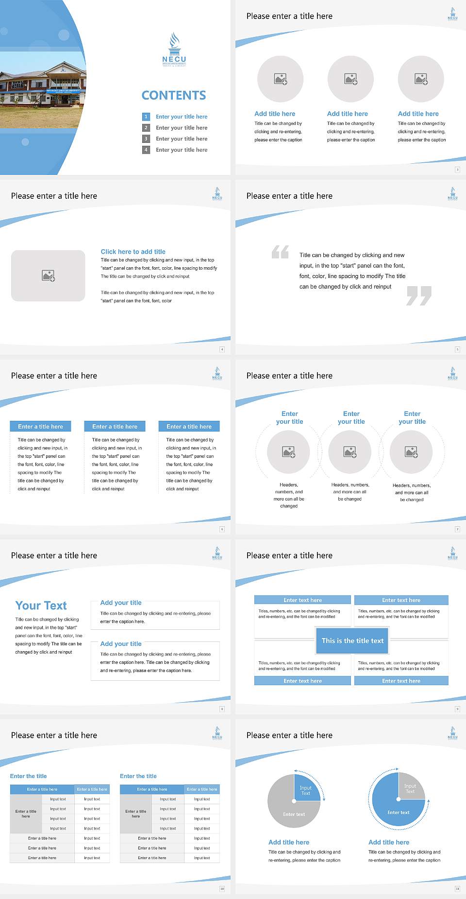 North East Christian University Course/Courseware Creation PPT Template4:3 ratio PPT effect preview image2