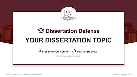 Patna University Graduation Thesis Defense PPT Template