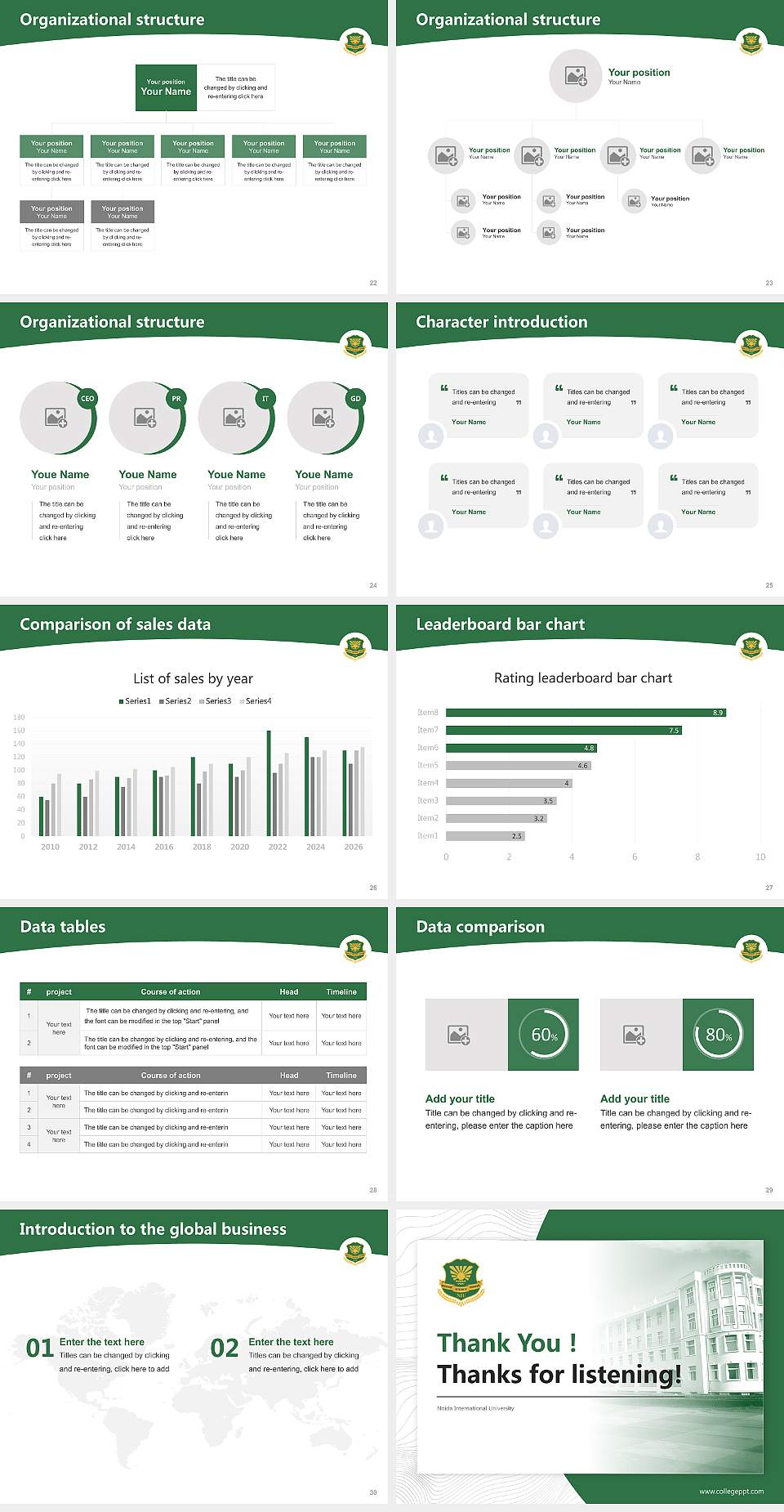Noida International University Academic Presentation/Research Findings Report PPT Template4:3 ratio PPT effect preview image4