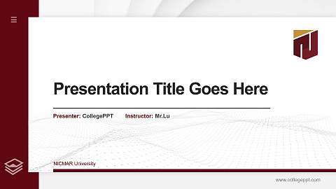NICMAR University Thesis Proposal/Graduation Defense PPT Template