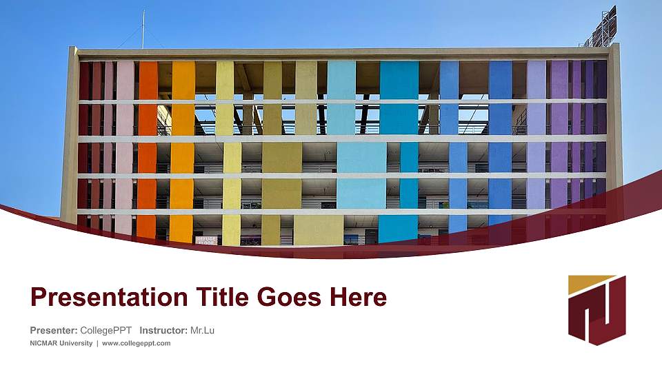 NICMAR University Course/Courseware Creation PPT Template16:9 ratio PPT effect preview image