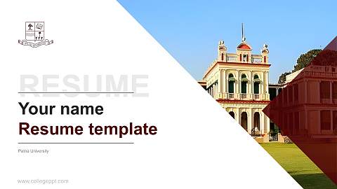 Patna University Resume PPT Template