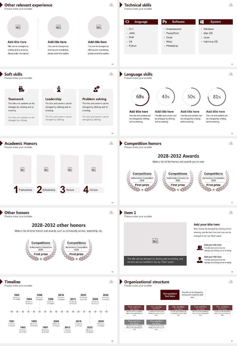 Patna University Resume PPT Template16:9 ratio PPT effect preview image3