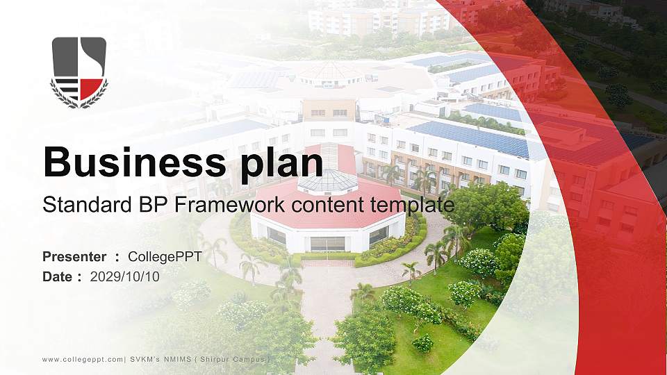 SVKM’s NMIMS（Shirpur Campus） Competition/Entrepreneurship Contest PPT Template16:9 ratio PPT effect preview image