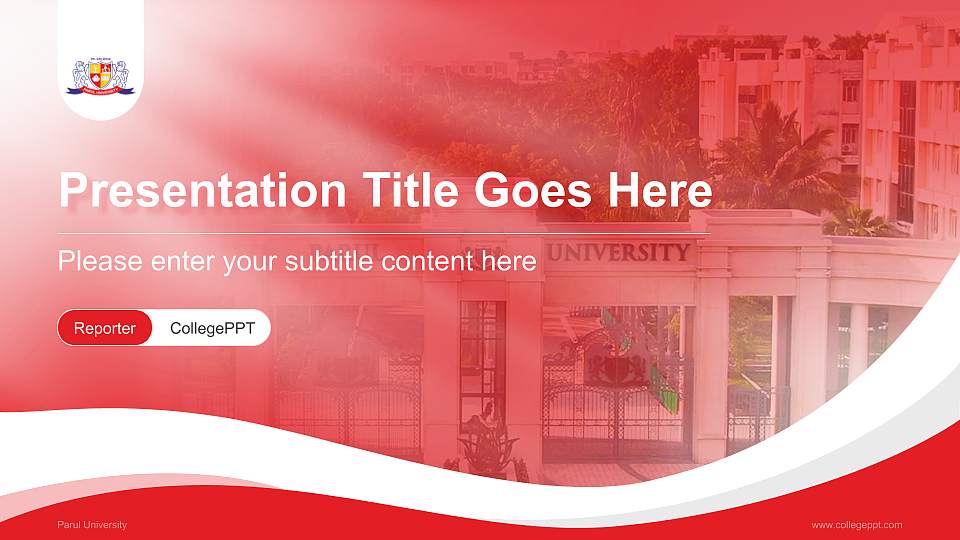 Parul University Lecture Sharing and Networking Event PPT Template16:9 ratio PPT effect preview image