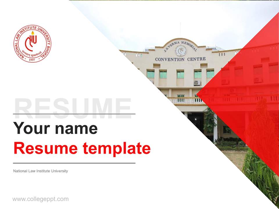 National Law Institute University Resume PPT Template4:3 ratio PPT effect preview image5