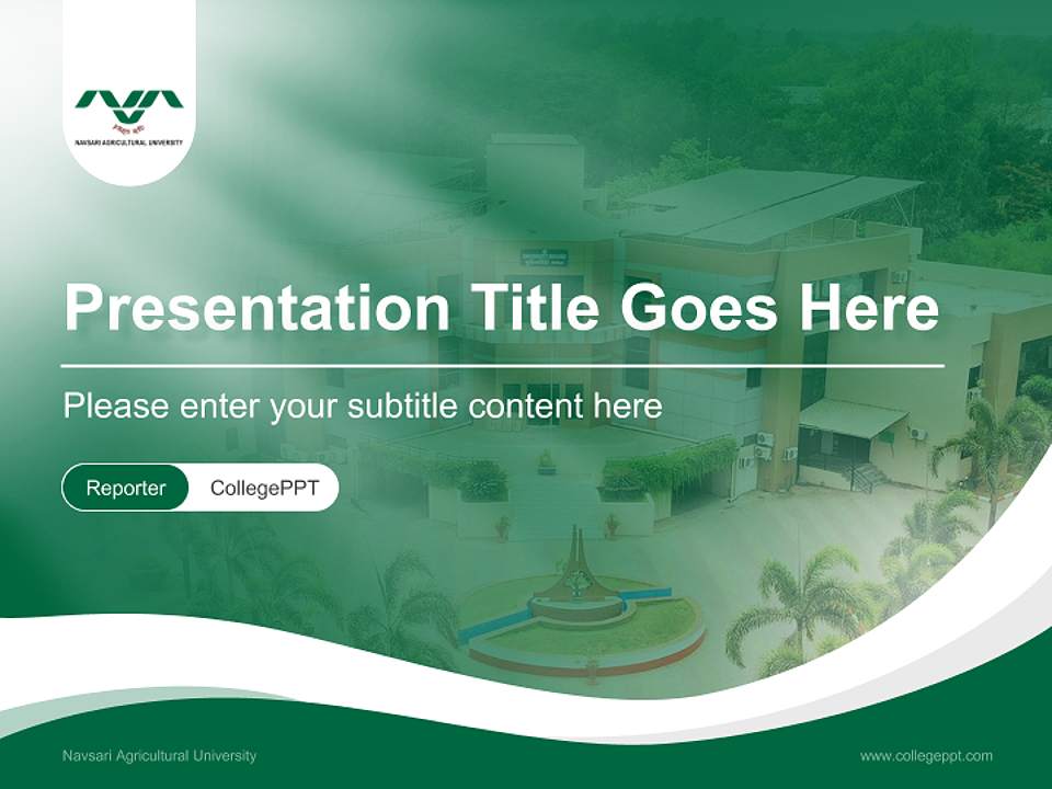 Navsari Agricultural University Lecture Sharing and Networking Event PPT Template4:3 ratio PPT effect preview image4