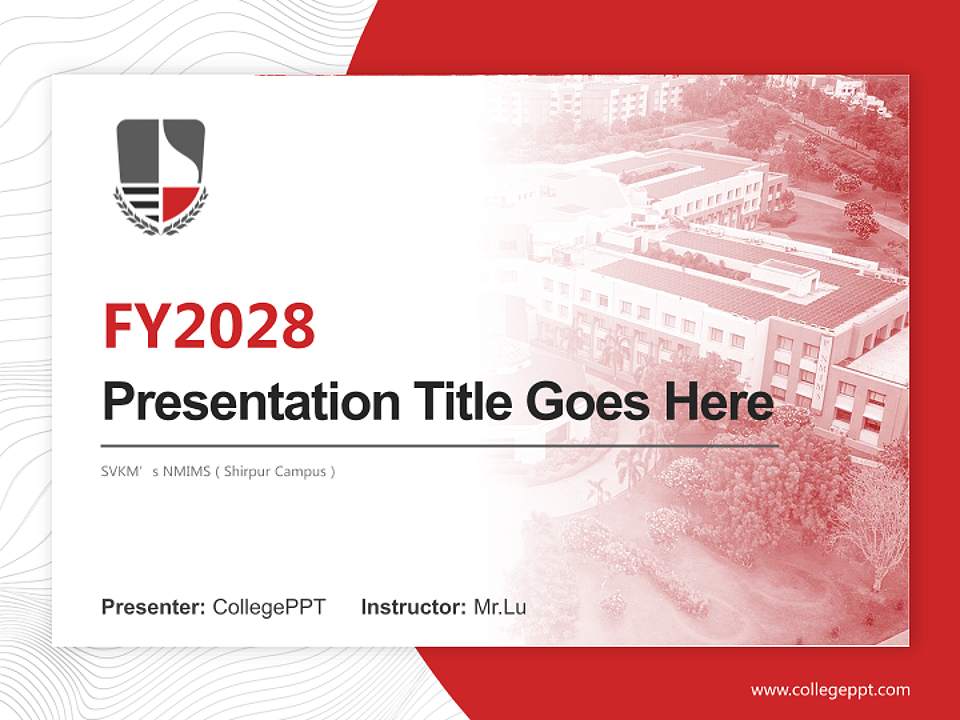 SVKM’s NMIMS（Shirpur Campus） Academic Presentation/Research Findings Report PPT Template4:3 ratio PPT effect preview image5