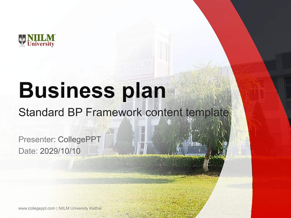 NIILM University Kaithal Competition/Entrepreneurship Contest PPT Template4:3 ratio PPT effect preview image9
