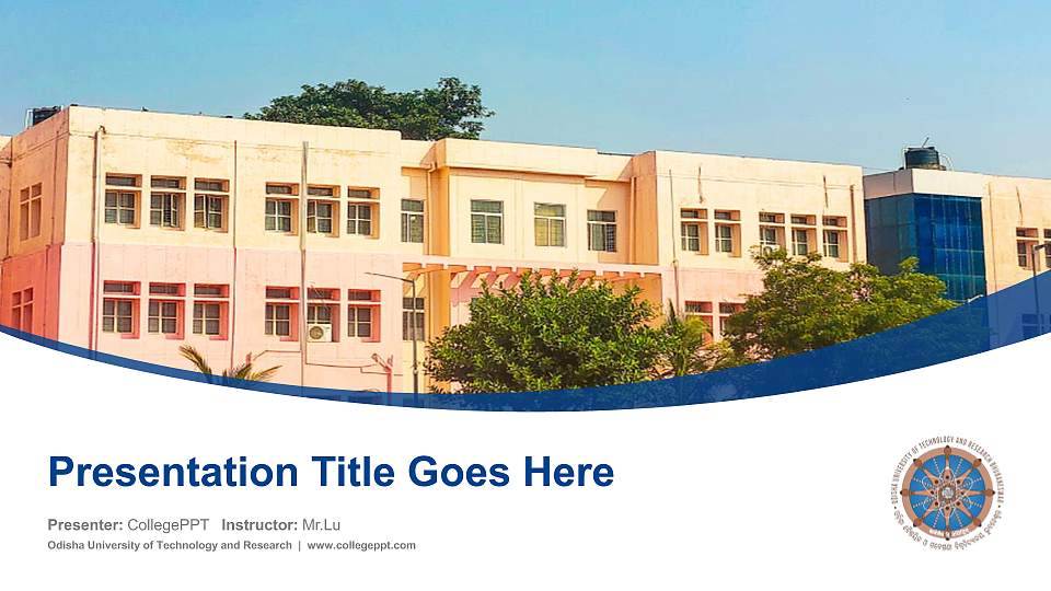 Odisha University of Technology and Research Course/Courseware Creation PPT Template16:9 ratio PPT effect preview image