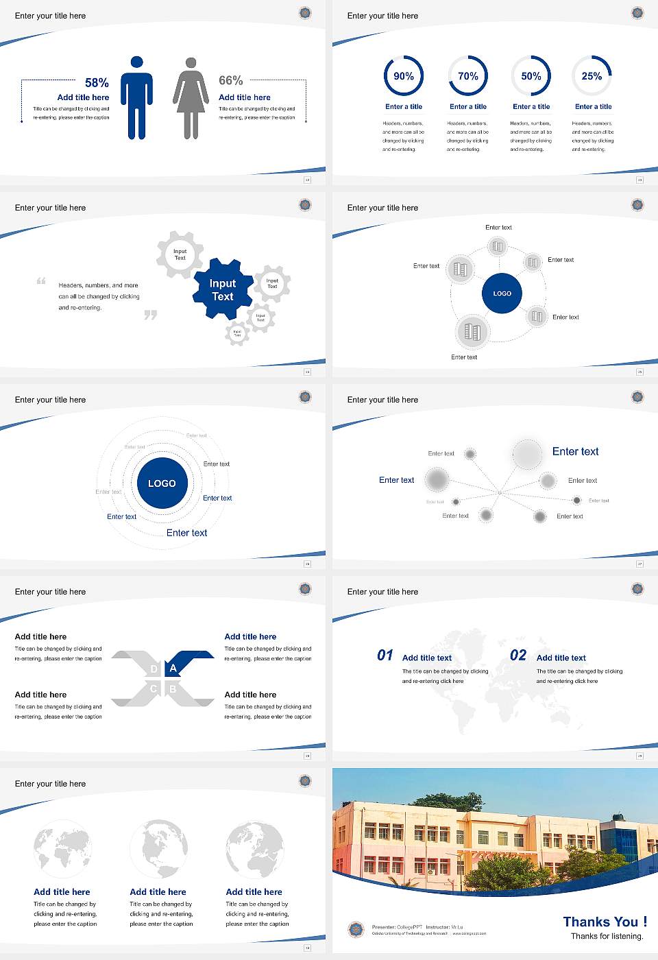Odisha University of Technology and Research Course/Courseware Creation PPT Template16:9 ratio PPT effect preview image4