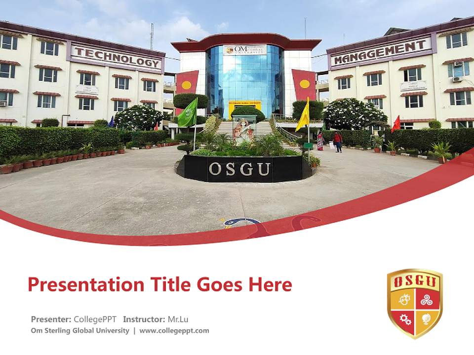 Om Sterling Global University Course/Courseware Creation PPT Template4:3 ratio PPT effect preview image5