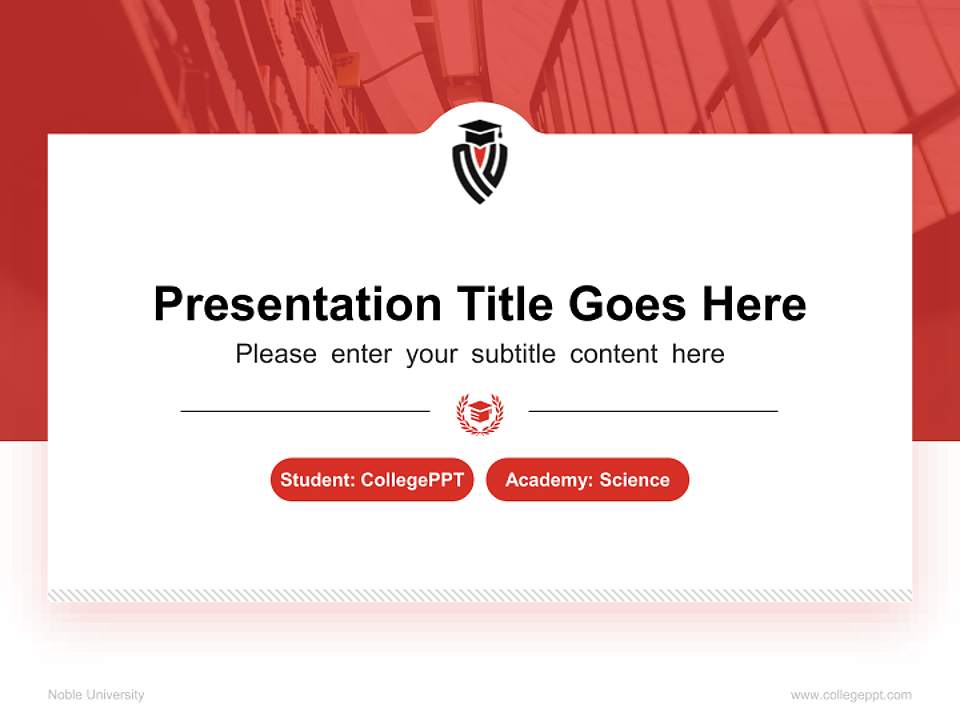 Noble University National Scholarship Defense PPT Template4:3 ratio PPT effect preview image4