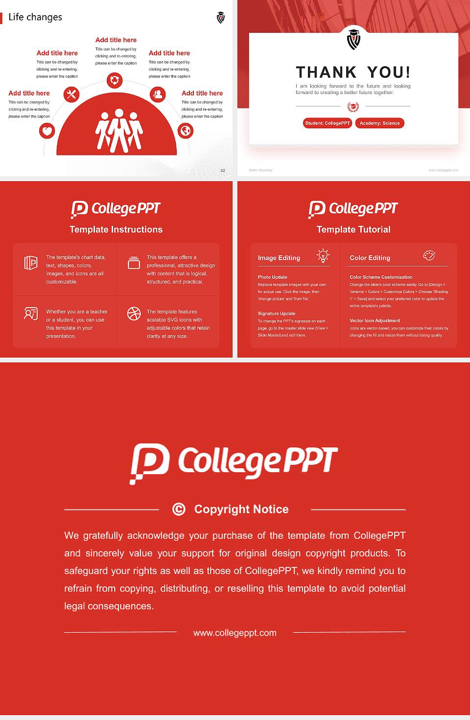 Noble University National Scholarship Defense PPT Template4:3 ratio PPT effect preview image4
