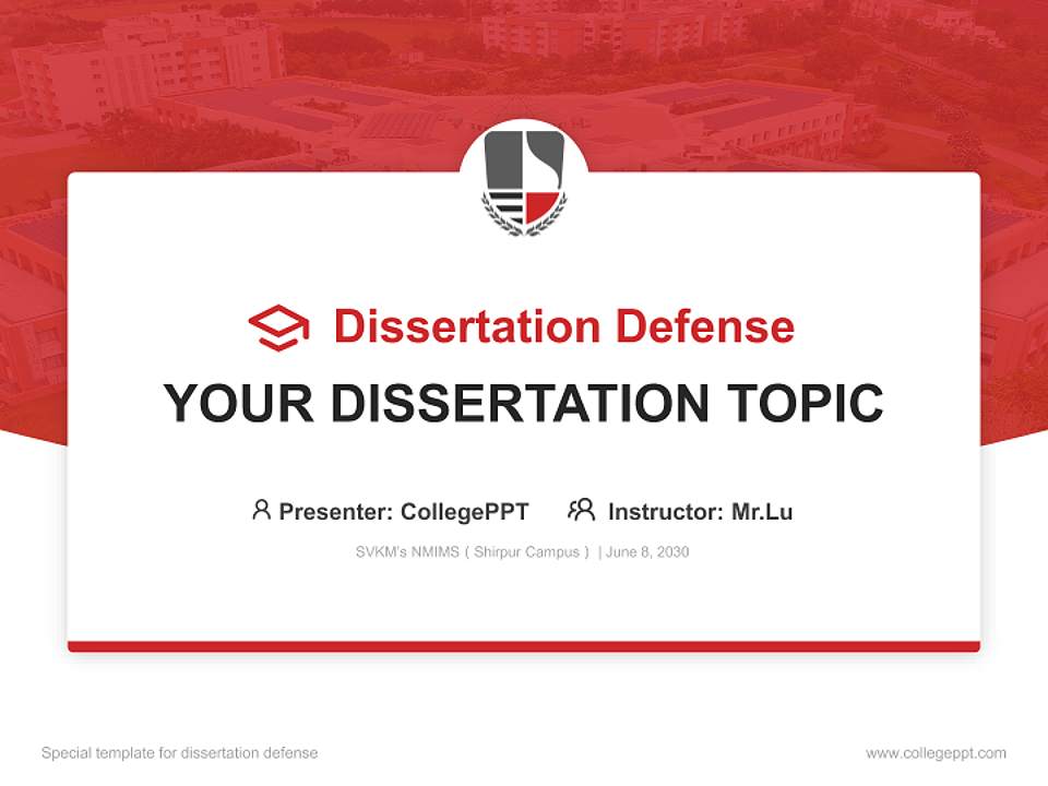 SVKM’s NMIMS（Shirpur Campus） Graduation Thesis Defense PPT Template4:3 ratio PPT effect preview image7