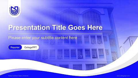 Netaji Subhash Open University Lecture Sharing and Networking Event PPT Template