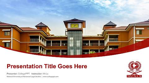 National University of Advanced Legal Studies Course/Courseware Creation PPT Template