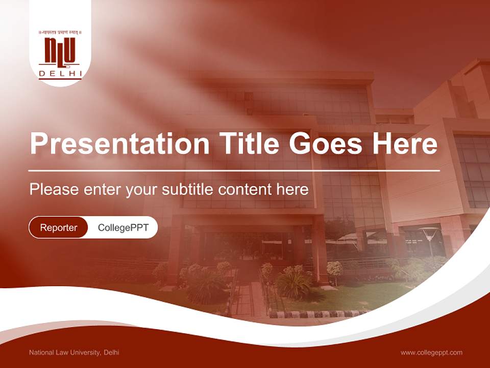 National Law University, Delhi Lecture Sharing and Networking Event PPT Template4:3 ratio PPT effect preview image4