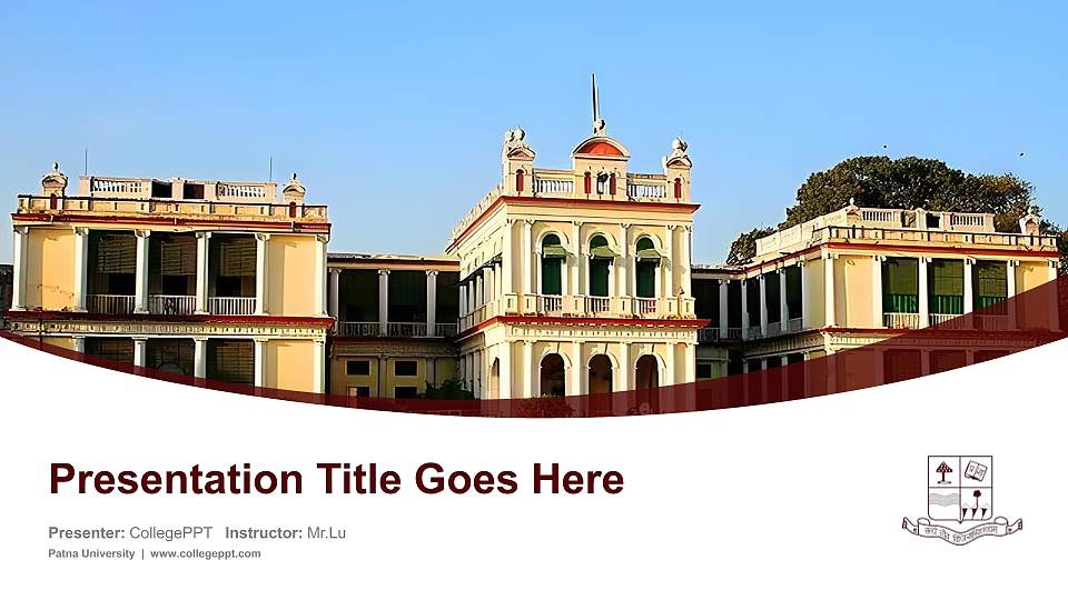 Patna University Course/Courseware Creation PPT Template16:9 ratio PPT effect preview image
