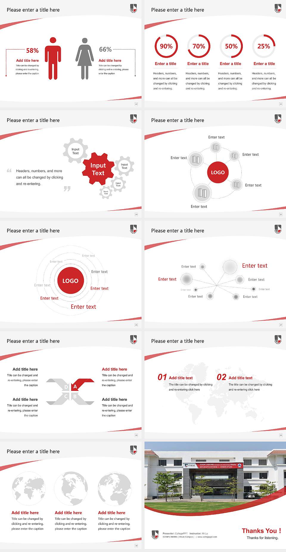 SVKM’s NMIMS（Dhule Campus） Course/Courseware Creation PPT Template4:3 ratio PPT effect preview image4