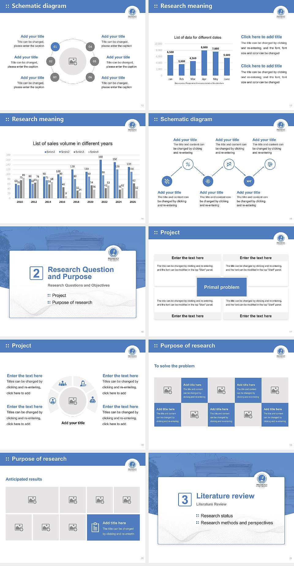 Presidency University, Kolkata Graduation Thesis Defense PPT Template4:3 ratio PPT effect preview image3