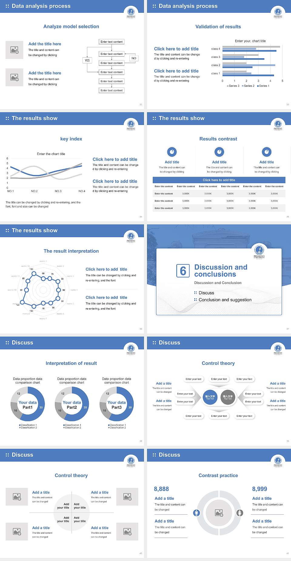 Presidency University, Kolkata Graduation Thesis Defense PPT Template4:3 ratio PPT effect preview image5