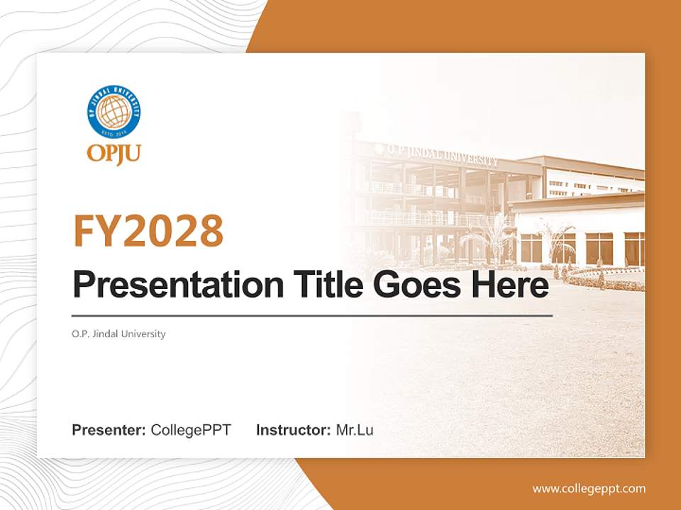 O.P. Jindal University Academic Presentation/Research Findings Report PPT Template4:3 ratio PPT effect preview image5