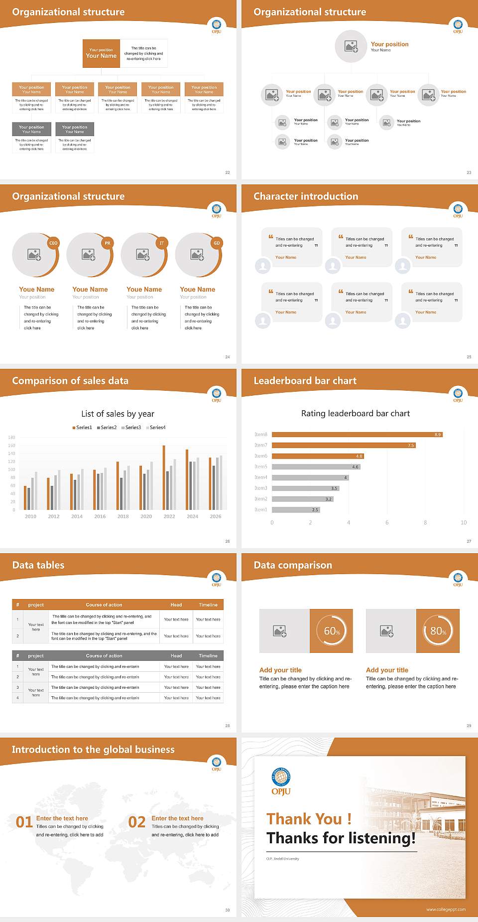 O.P. Jindal University Academic Presentation/Research Findings Report PPT Template4:3 ratio PPT effect preview image4