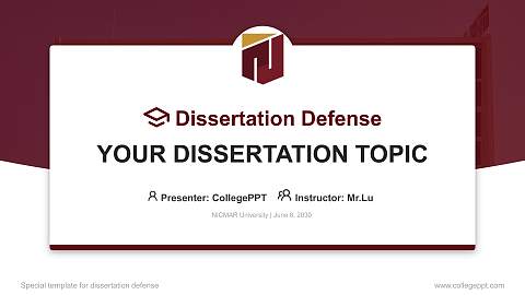 NICMAR University Graduation Thesis Defense PPT Template