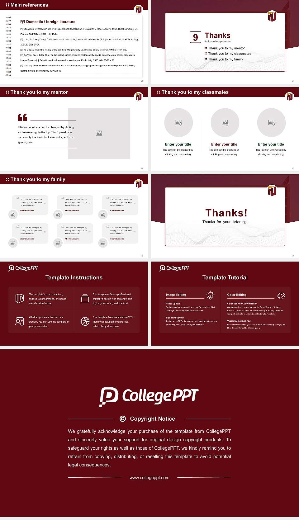 NICMAR University Graduation Thesis Defense PPT Template16:9 ratio PPT effect preview image7