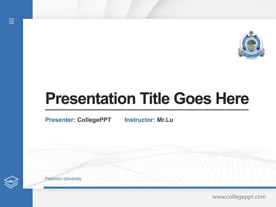 Palamuru University Thesis Proposal/Graduation Defense PPT Template4:3 ratio PPT effect preview image5