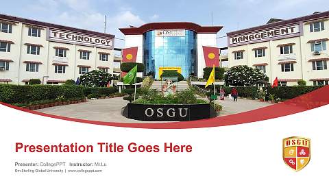 Om Sterling Global University Course/Courseware Creation PPT Template