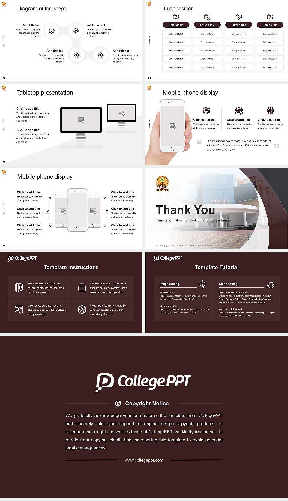 National Law University and Judicial Academy Competition/Entrepreneurship Contest PPT Template16:9 ratio PPT effect preview image9
