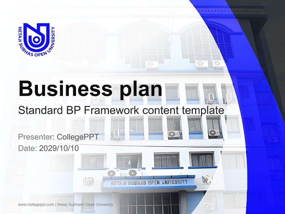 Netaji Subhash Open University Competition/Entrepreneurship Contest PPT Template4:3 ratio PPT effect preview image9