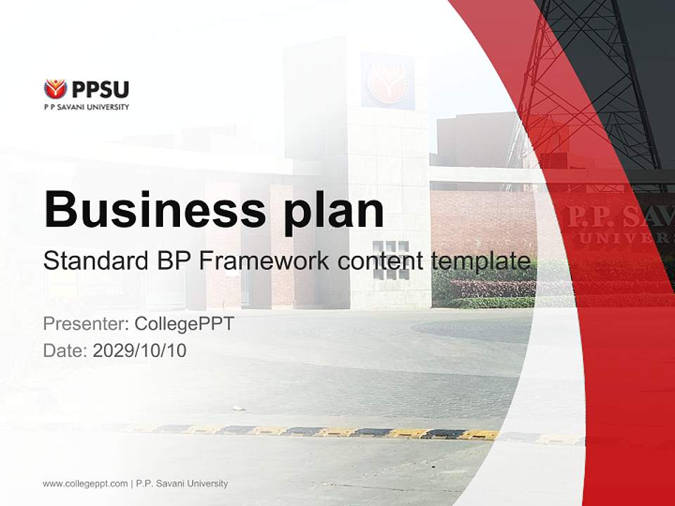 P.P. Savani University Competition/Entrepreneurship Contest PPT Template4:3 ratio PPT effect preview image9