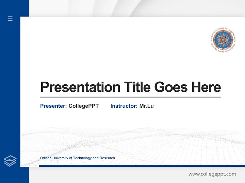 Odisha University of Technology and Research Thesis Proposal/Graduation Defense PPT Template4:3 ratio PPT effect preview image5