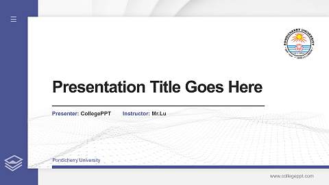 Pondicherry University Thesis Proposal/Graduation Defense PPT Template