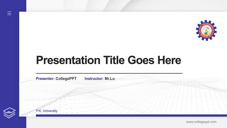P.K. University Thesis Proposal/Graduation Defense PPT Template16:9 ratio PPT effect preview image
