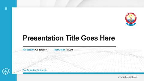 Pacific Medical University Thesis Proposal/Graduation Defense PPT Template