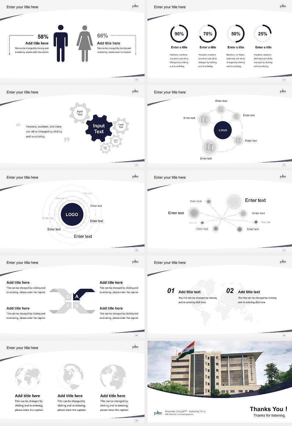 PDM University Course/Courseware Creation PPT Template16:9 ratio PPT effect preview image4