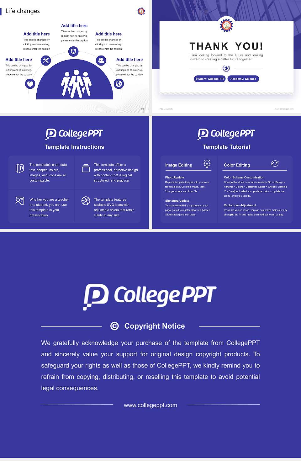 P.K. University National Scholarship Defense PPT Template4:3 ratio PPT effect preview image4