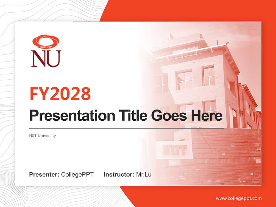 NIIT University Academic Presentation/Research Findings Report PPT Template4:3 ratio PPT effect preview image5